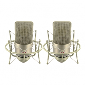 Neumann TLM 103 Stereo Set mikrofony studyjne z uchwytami elastycznymi EA1 + walizka aluminiowa, kolor niklowy