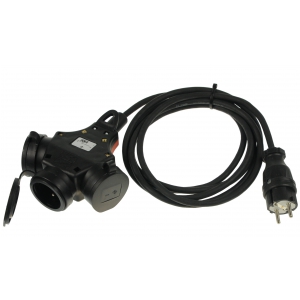 PCE przeduacz 3m 1 wtyk - 3 gniazda, przewd 3 x 1,5mm2