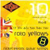 Rotosound R-10-8 Roto Yellows struny do gitary elektrycznej osmiostrunowej 10-74