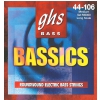 GHS Bassics struny do gitary basowej 4-str. Medium, .044-.106