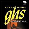 GHS Silk and Bronze struny do gitary akustycznej, Phosphor Bronze, Medium Light, .012-.054