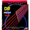 DR NEON Hi-Def Red - struny do gitary akustycznej, Coated, Medium Light .011-.050