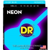 DR NEON Hi-Def Blue - struny do gitary akustycznej, Coated, Medium, .012-.054