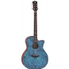 Luna Gypsy Exotic Quilted Ash Trans Blue gitara akustyczna