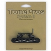TonePros TP6R-B - Tune-o-matic Bridge, Roller Saddles, mostek do gitary, czarny