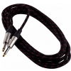 RockCable kabel instrumentalny - straight TS (6.3 mm / 1/4), braided cloth mantle, black - 9 m / 29.5 ft.