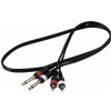 RockCable Patch Cable - 2 x RCA to 2 x TS (6.3 mm / 1/4) - 1 m / 3.3 ft.