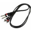 RockCable Patch Cable - 2 x RCA / 2 x TS (6.3 mm / 1/4) - 1.5 m / 4.9 ft.