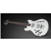 RockBass Star Bass 4-String, Solid Creme White High Polish, Fretted - Medium Scale - Leftthand gitara basowa