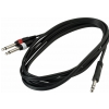 RockCable Patch Cable - TRS (6.3 mm / 1/4) to 2 x TS (6.3 mm / 1/4) - 3 m / 9.8 ft.s