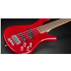 RockBass Streamer LX 4-String, Red Metallic High Polish, Active, Fretted gitara basowa