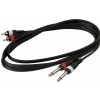 RockCable Patch Cable - 2 x RCA to 2 x TS (6.3 mm / 1/4) - 1.8 m / 5.9 ft.