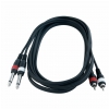 RockCable Patch Cable - 2 x RCA / 2 x TS (6.3 mm / 1/4) - 1.5 m / 4.9 ft.