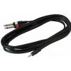 RockCable Patch Cable - 2 x TS Jack (6.3 mm / 1/4) to TRS Jack (3.5 mm / 1/8) - 3 m / 9.8 ft.s
