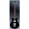 RockBass Star Bass 4-String, Solid Black High Polish, Fretted - Medium Scale - Lefthand gitara basowa