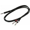 RockCable Patch Cable - TRS (6.3 mm / 1/4) to 2 x TS (6.3 mm / 1/4) - 1.5 m / 4.9 ft.