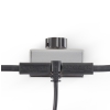 RockBoard Flat Power Cable - Black 15 cm / 5.9 angled/angled