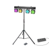 Cameo CLMPARCOB1SET2 Zestaw owietleniowy RGB COB LED 4 x 30 W z walizk transportow, poczwrnym pedaem i statywem 
