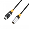 Adam Hall Cables K 4 DMF 1500 IP 65 - Kabel DMX i AES/EBU: 3-stykowe, mskie XLR - eskie XLR, IP65, 15 m