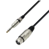 Adam Hall Cables K3 BFV 0100 - przewd mikrofonowy XLR eskie - jack stereo 6,3 mm, 1 m