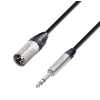 Adam Hall Cables K5 BMV 0150 - przewd mikrofonowy Neutrik XLR mskie - jack stereo 6,3 mm, 1,5 m