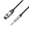 Adam Hall Cables K5 BFV 0100 - przewd mikrofonowy Neutrik XLR eskie - jack stereo 6,3 mm, 1 m
