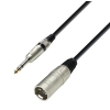 Adam Hall Cables K3 BMV 0100 - przewd mikrofonowy XLR mskie - jack stereo 6,3 mm, 1 m
