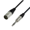Adam Hall Cables K4 BMV 0060 - przewd mikrofonowy REAN XLR mskie - jack stereo 6,3 mm, 0,6 m