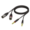 Adam Hall Cables REF 708 150 - Kabel audio 2 x XLR mskie - 2 x jack mono 6,3 mm, 1,5 m
