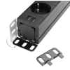 Adam Hall Accessories 87470 USB - 4-gniazdkowa listwa zasilajca z 2 gniazdami do adowania USB