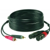 Klotz kabel 2xRCA / 2xXLRf 3m