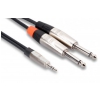 Hosa HMP-010Y kabel PRO TRS 3.5mm - 2 x TS 6.35mm, 3m