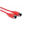 Hosa MID-310RD kabel MIDI 5-pinowe DIN 3m, czerwony
