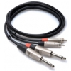 Hosa HPR-010X2 kabel PRO 2 x TS 6.35mm - 2 x RCA, 3m