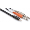 Hosa CMP-159 kabel breakout TRS 3.5 - 2 x TS 6.35, 3m