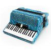Paoloni P8001-BK akordeon (80, niebieski)
