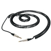 RockCable D6 Curly kabel instrumentalny - straight TS (6.3 mm / 1/4), silver - 6 m / 19,7 ft.