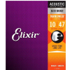 Elixir 11002 Extra Light 80/20 Bronze struny do gitary akustycznej 10-47