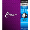 Elixir 11050 PW Light 80/20 Bronze struny do gitary akustycznej 12-53