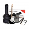 Fender Strat SS Pack, Rosewood Fingerboard, Black, 230V UK zestaw