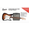 Fender Strat SS Pack, Rosewood Fingerboard, Brown Sunburst, 230V UK zestaw