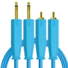 DJ TECHTOOLS Chroma Cabels kabel audio 2xRCA - 2xTS 6,3mm 1,5m (niebieski)