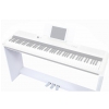 THE ONE MJ00 drewniany statyw z pedałami dla Smart Keyboard Pro (biały)