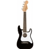 Fender Fullerton Stratocaster ukulele Black ukulele koncertowe elektroakustyczne