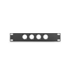 Adam Hall Parts 862215 - Panel z otworami do szafy rack w ksztacie litery U, 9,5′′, 1U, z uchwytem kablowym odciajcym, dla 12 gniazd