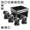 Flash LED 4x LED MOVING HEAD 150W 3in1 - 4 x ruchoma gowica Spot z case