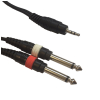Accu Cable AC J3S-2J6M/1,5 2x jack mono (TS)/ 1x mini jack stereo (mini TRS) 1,5m