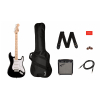 Fender Squier Sonic Stratocaster MN Black Pack zestaw gitara elektryczna, pokrowiec, wzmacniacz 10W