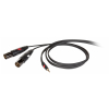 Proel Die Hard DHG595LU3 kabel audio mini TRS / 2x XLRm 3m