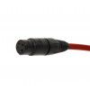 4Audio MIC PRO 1,5m Stealth Red przewd mikrofonowy w oplocie (czerwony) XLR-F - XLR-M (zcza czarne, zocone) Neutrik
